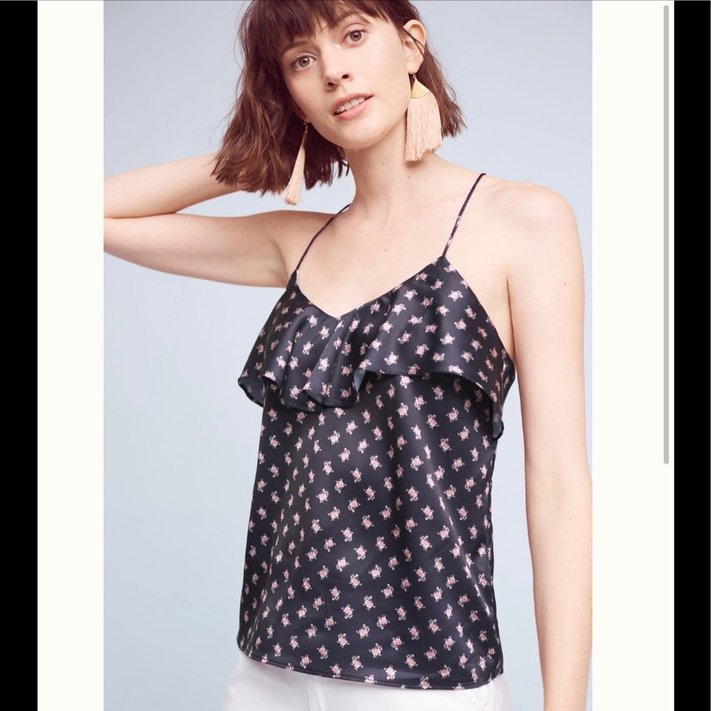 ANTHROPOLOGIE ruffled cami